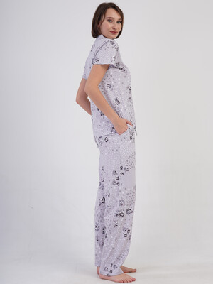 Купить Хлопковая классическая пижама с коротким рукавом VIENETTA 4110213239 в Украина в Lingerie.ua - Одяг для дому та відпочинку, Фото 6