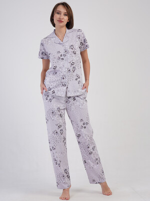 Купить Хлопковая классическая пижама с коротким рукавом VIENETTA 4110213239 в Украина в Lingerie.ua - Одяг для дому та відпочинку, Фото 7