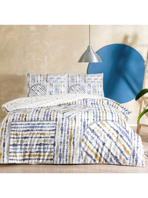 Купить Полуторний комплект постільної білизни з ранфорсу з простирадлом на гумці TAC Cosmo в Украина в Lingerie.ua - Одяг для дому та відпочинку, Фото 2