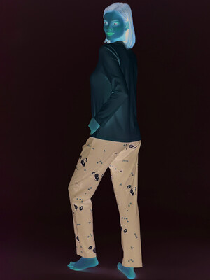 Купить Хлопковый домашний комплект с длинным  рукавом SEVIM 17068 в Украина в Lingerie.ua - Одяг для дому та відпочинку, Фото 4