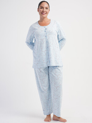 Купить Хлопковая пижама женская большого размера VIENETTA 5032430483 в Украина в Lingerie.ua - Одяг для дому та відпочинку, Фото 2