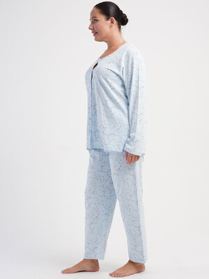 Купить Хлопковая пижама женская большого размера VIENETTA 5032430483 в Украина в Lingerie.ua - Одяг для дому та відпочинку, Фото 4