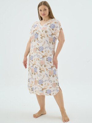 Туника из вискозы большого размера с коротким рукавом SEVIM 17332