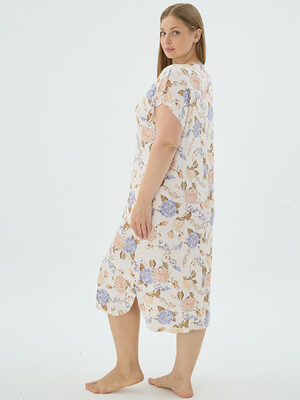 Купить Туніка з віскози великого розміру з коротким рукавом SEVIM 17332 в Украина в Lingerie.ua - Одяг для дому та відпочинку, Фото 2