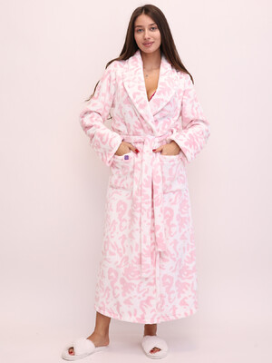 Купить Теплий халат з полірованого велсофту з принтом LINGERIE 170810-П в Украина в Lingerie.ua - Одяг для дому та відпочинку, Фото 6