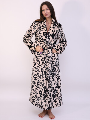 Купить Теплый халат из полированного велсофта с принтом LINGERIE 170810-П в Украина в Lingerie.ua - Одяг для дому та відпочинку, Фото 9