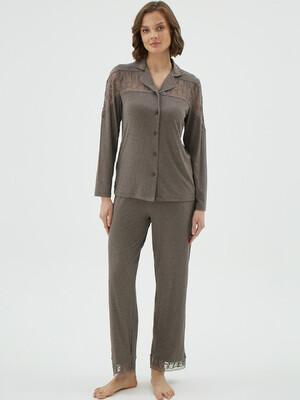 Классическая пижама женская с длинным рукавом SEVIM 17153