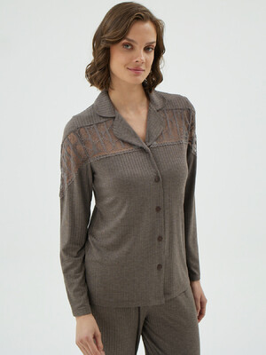 Купить Классическая пижама женская с длинным рукавом SEVIM 17153 в Украина в Lingerie.ua - Одяг для дому та відпочинку, Фото 2