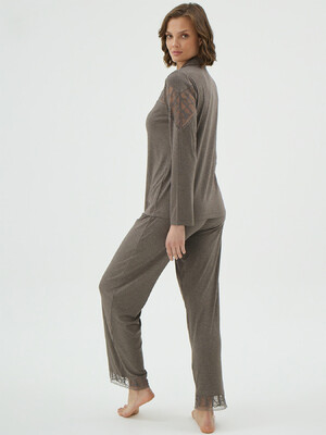 Купить Классическая пижама женская с длинным рукавом SEVIM 17153 в Украина в Lingerie.ua - Одяг для дому та відпочинку, Фото 3