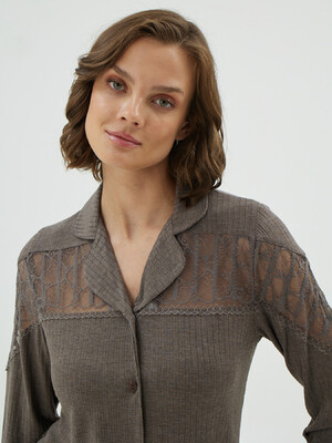 Купить Классическая пижама женская с длинным рукавом SEVIM 17153 в Украина в Lingerie.ua - Одяг для дому та відпочинку, Фото 4