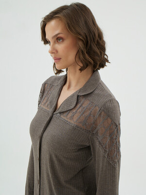 Купить Классическая пижама женская с длинным рукавом SEVIM 17153 в Украина в Lingerie.ua - Одяг для дому та відпочинку, Фото 5