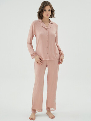 Купить Класична піжама жіноча з мереживом SEVIM 17036 в Украина в Lingerie.ua - Одяг для дому та відпочинку, Фото 1