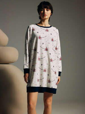 Купить Бавовняна домашня туніка з довгим рукавом HAYS 62135 в Украина в Lingerie.ua - Одяг для дому та відпочинку, Фото 4