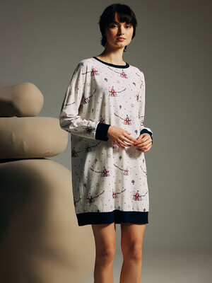 Купить Бавовняна домашня туніка з довгим рукавом HAYS 62135 в Украина в Lingerie.ua - Одяг для дому та відпочинку, Фото 6