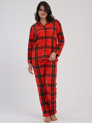 Купить Флисовый домашний комплект из рубашки и брюк VIENETTA 1618401119 в Украина