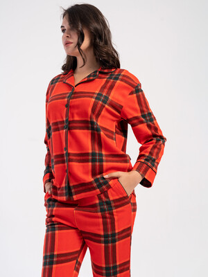 Купить Флисовый домашний комплект из рубашки и брюк VIENETTA 1618401119 в Украина в Lingerie.ua - Одяг для дому та відпочинку, Фото 4