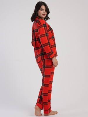 Купить Флисовый домашний комплект из рубашки и брюк VIENETTA 1618401119 в Украина в Lingerie.ua - Одяг для дому та відпочинку, Фото 5