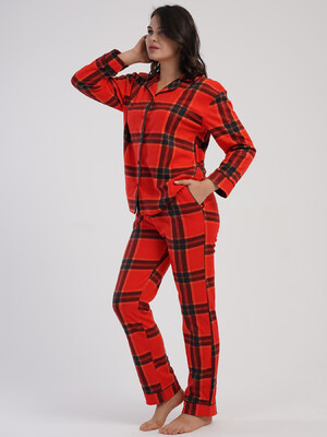 Купить Флисовый домашний комплект из рубашки и брюк VIENETTA 1618401119 в Украина в Lingerie.ua - Одяг для дому та відпочинку, Фото 7