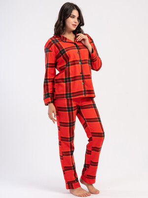 Купить Флисовый домашний комплект из рубашки и брюк VIENETTA 1618401119 в Украина в Lingerie.ua - Одяг для дому та відпочинку, Фото 8