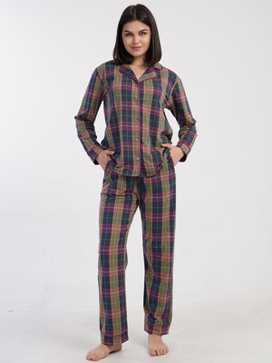 Классическая женская пижама с длинным рукавом VIENETTA 1617958949