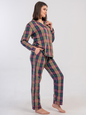 Купить Классическая женская пижама с длинным рукавом VIENETTA 1617958949 в Украина в Lingerie.ua - Одяг для дому та відпочинку, Фото 5