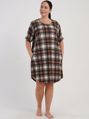 Хлопковая домашняя туника большого размера VIENETTA 5100052091