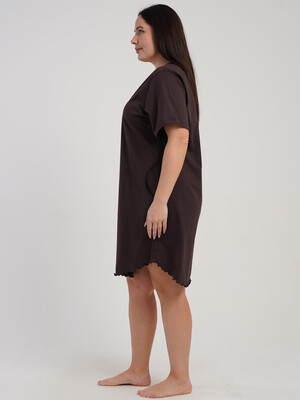 Купить Хлопковая домашняя туника большого размера VIENETTA 5120220000 в Украина в Lingerie.ua - Одяг для дому та відпочинку, Фото 3