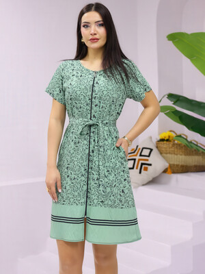 Купить Літній халат на блискавці з коротким рукавом JEN 06714 в Украина