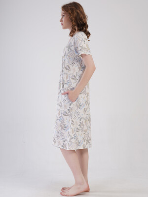 Купить Хлопковый халат на молнии с коротким рукавом VIENETTA 4081560446 в Украина в Lingerie.ua - Одяг для дому та відпочинку, Фото 7