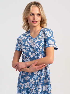 Купить Хлопковая туника с коротким рукавом VIENETTA 5110331247 в Украина в Lingerie.ua - Одяг для дому та відпочинку, Фото 6