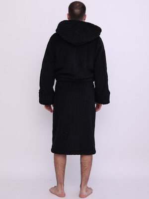 Купить Теплый плюшевый халат мужской с капюшоном LNGR 170831 в Украина в Lingerie.ua - Одяг для дому та відпочинку, Фото 7