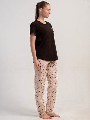 Купить Жіночий бавовняний комплект із футболки та штанів VIENETTA 5110360209 в Украина в Lingerie.ua - Одяг для дому та відпочинку, Фото 4