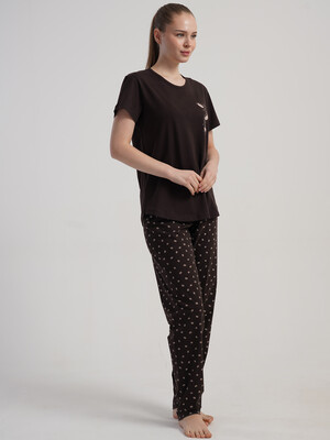 Купить Жіночий бавовняний комплект із футболки та штанів VIENETTA 5110360209 в Украина в Lingerie.ua - Одяг для дому та відпочинку, Фото 8