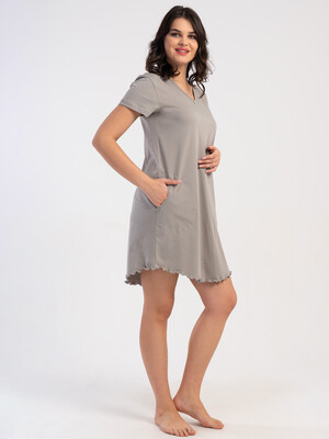 Купить Хлопковая туника с коротким рукавом VIENETTA 5120240000 в Украина в Lingerie.ua - Одяг для дому та відпочинку, Фото 4