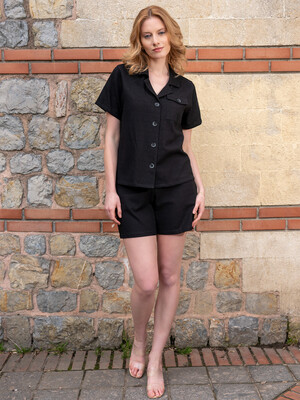 Купить Літній жіночий костюм (сорочка + шорти) VIENETTA PLUS 4120200000 в Украина в Lingerie.ua - Одяг для дому та відпочинку, Фото 3