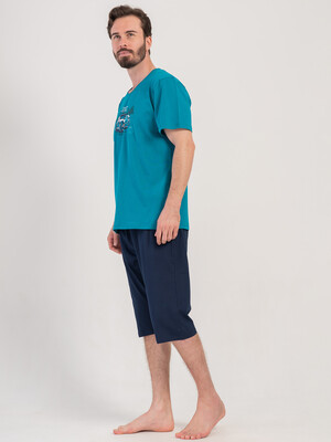 Купить Хлопковый летний костюм (футболка + капри) VIENETTA MAN 4084320000 в Украина в Lingerie.ua - Одяг для дому та відпочинку, Фото 2