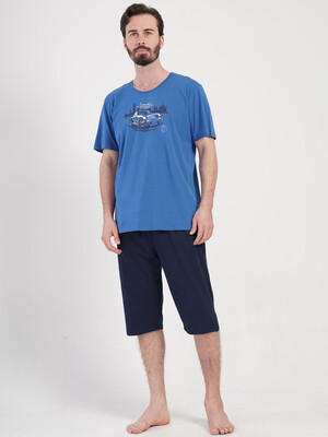 Купить Хлопковый летний костюм (футболка + капри) VIENETTA MAN 4084320000 в Украина в Lingerie.ua - Одяг для дому та відпочинку, Фото 4