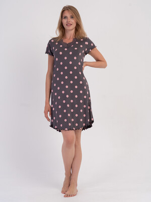 Купить Ночная сорочка из вискозы с коротким рукавом VIENETTA 6040041142 в Украина в Lingerie.ua - Одяг для дому та відпочинку, Фото 2