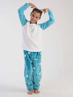 Купить Теплий домашній костюм із велсофту VIENETTA KIDS 3030910257 в Украина в Lingerie.ua - Одяг для дому та відпочинку, Фото 2