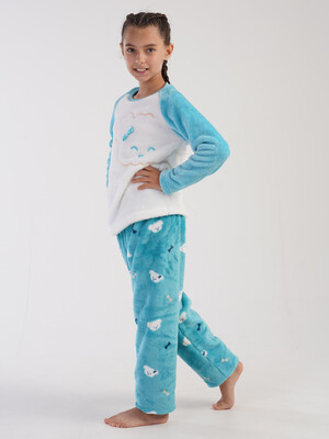 Купить Теплий домашній костюм із велсофту VIENETTA KIDS 3030910257 в Украина в Lingerie.ua - Одяг для дому та відпочинку, Фото 4