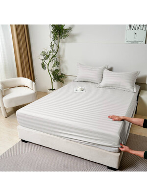 Купить Простынь на резинке  Saten Stripe MALLORY 21181 180*20 в Украина в Lingerie.ua - Одяг для дому та відпочинку, Фото 24