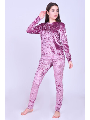 Купить Бархатный женский костюм с брюками LINGERIE 170056  в Украина в Lingerie.ua - Одяг для дому та відпочинку, Фото 6