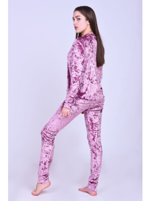 Купить Бархатный женский костюм с брюками LINGERIE 170056  в Украина в Lingerie.ua - Одяг для дому та відпочинку, Фото 4