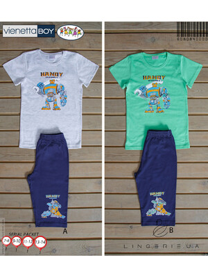 Купить Комплект для мальчика футболка капри VIENETTA 6080840000 в Украина в Lingerie.ua - Одяг для дому та відпочинку, Фото 2