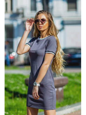 Купить Платье LINGERIE 170301-2 хлопковый трикотаж в рубчик в Украина