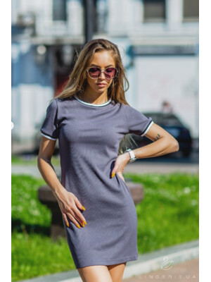Купить Сукня LINGERIE 170301-2 бавовняний трикотаж у рубчик в Украина в Lingerie.ua - Одяг для дому та відпочинку, Фото 2