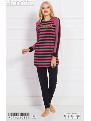 Купить Хлопковый женский костюм с длинным рукавом VIENETTA 9070230855 в Украина