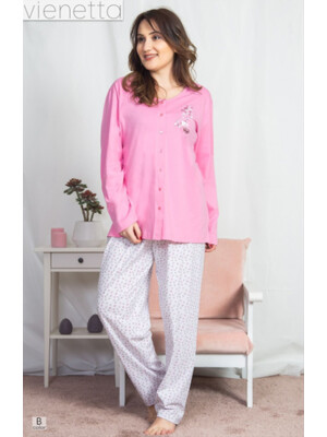 Купить Хлопковая пижама женская с длинным рукавом VIENETTA 9030434675 в Украина