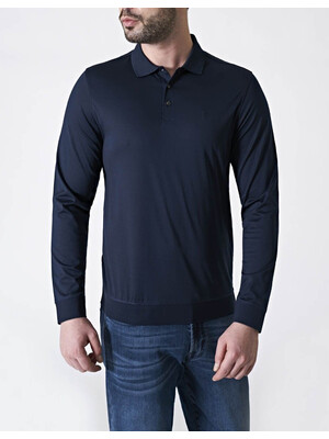 Купить Мужское поло длинный рукав FORMENTI FW-1933B мерсеризованный хлопок в Украина