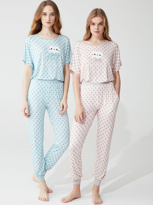 Домашний женский комплект с коротким рукавом FEYZA 20Y-FY-3817